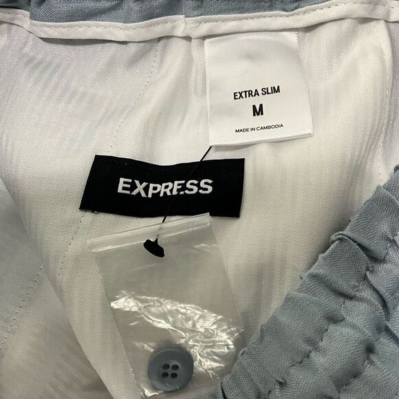 EXPRESS Linen Blend Extra Slim Fit Pants - Picture 4 of 5